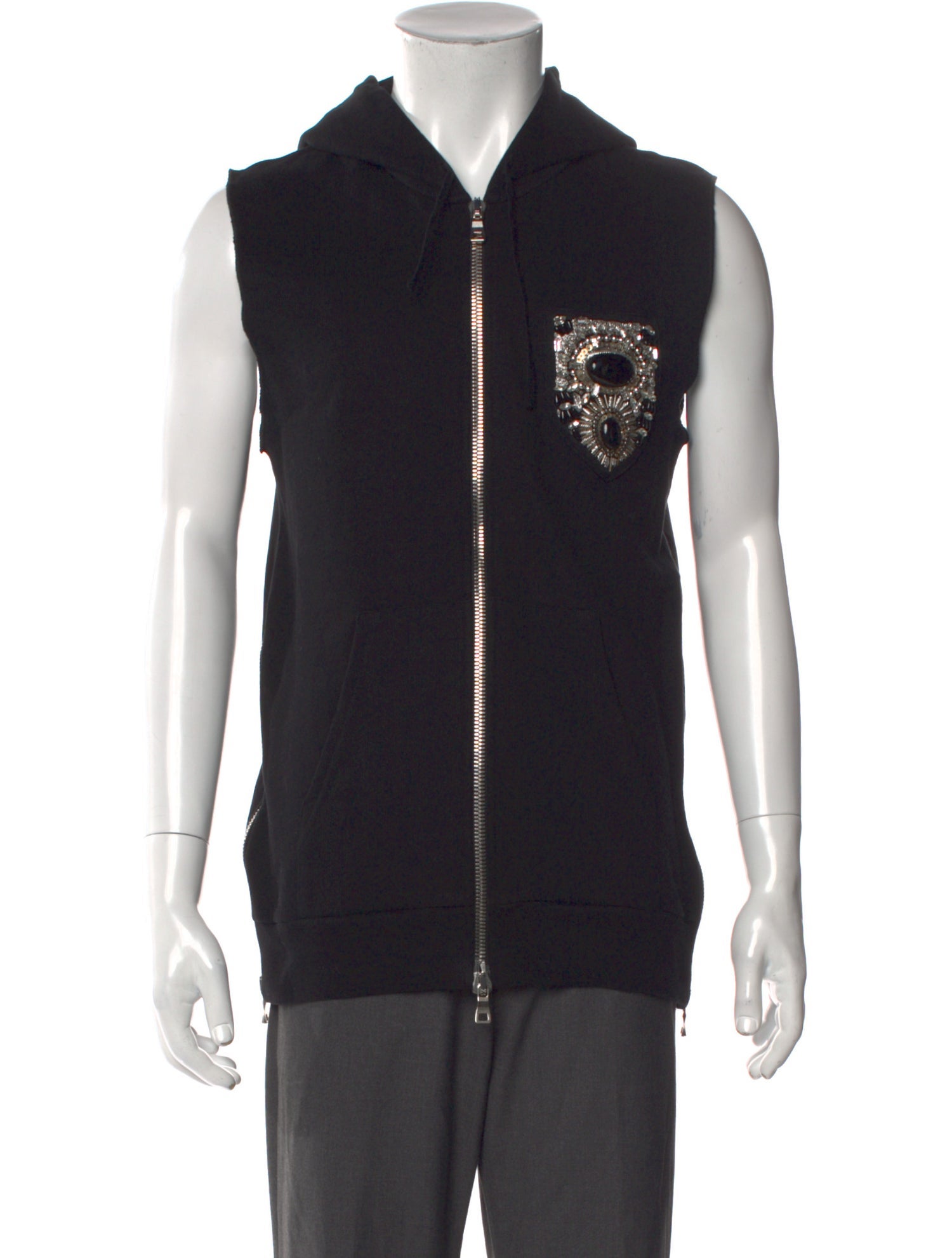 Balmain Graphic Print Crew Neck Hoodie