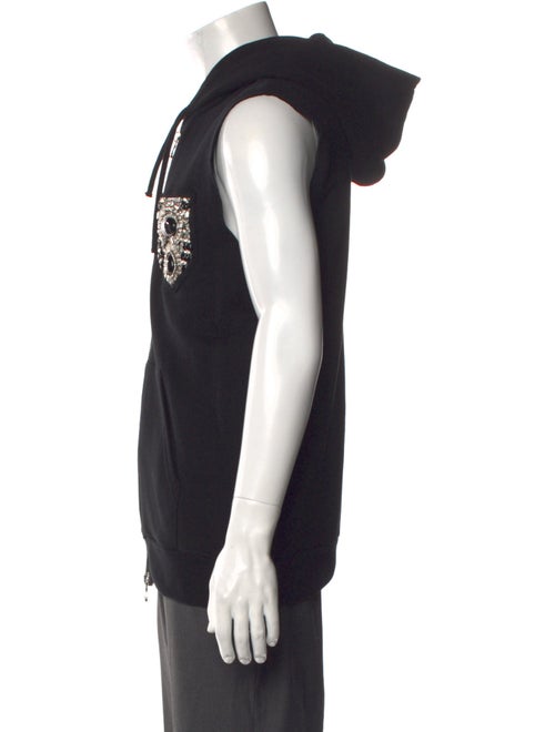 Balmain Graphic Print Crew Neck Hoodie