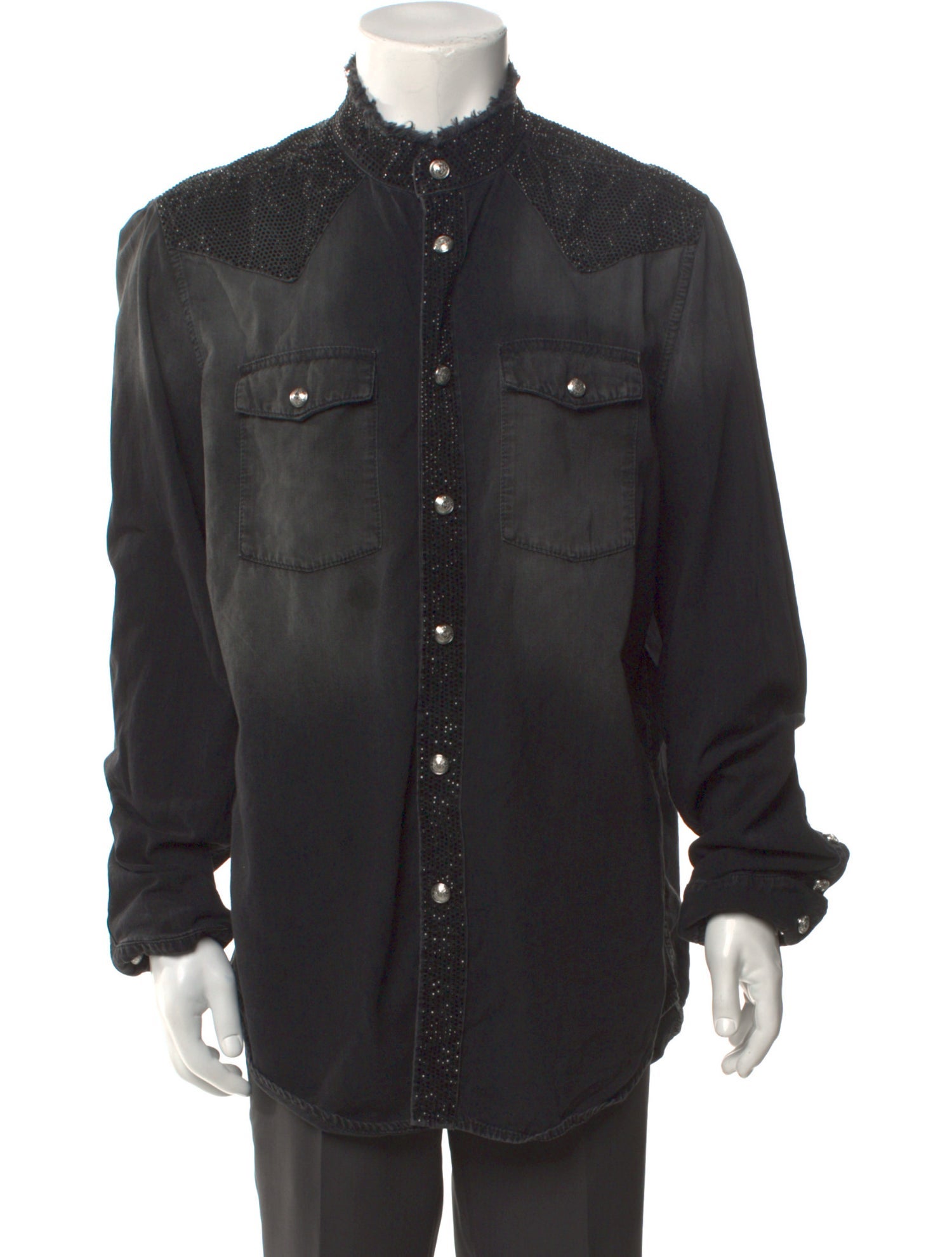 Balmain Long Sleeve Denim Shirt