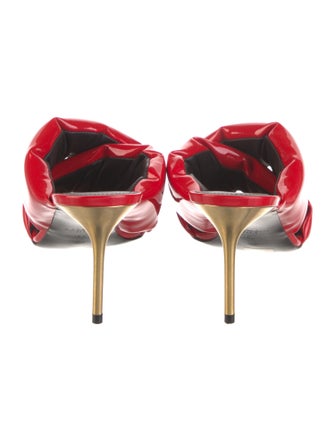 Balmain Patent Leather Slides