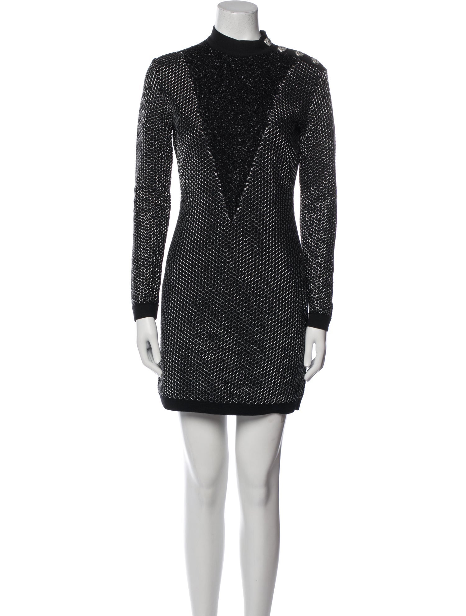 Balmain Virgin Wool Mini Dress