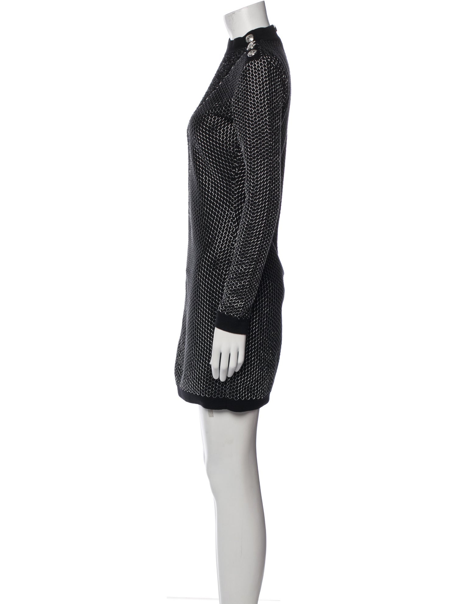 Balmain Virgin Wool Mini Dress