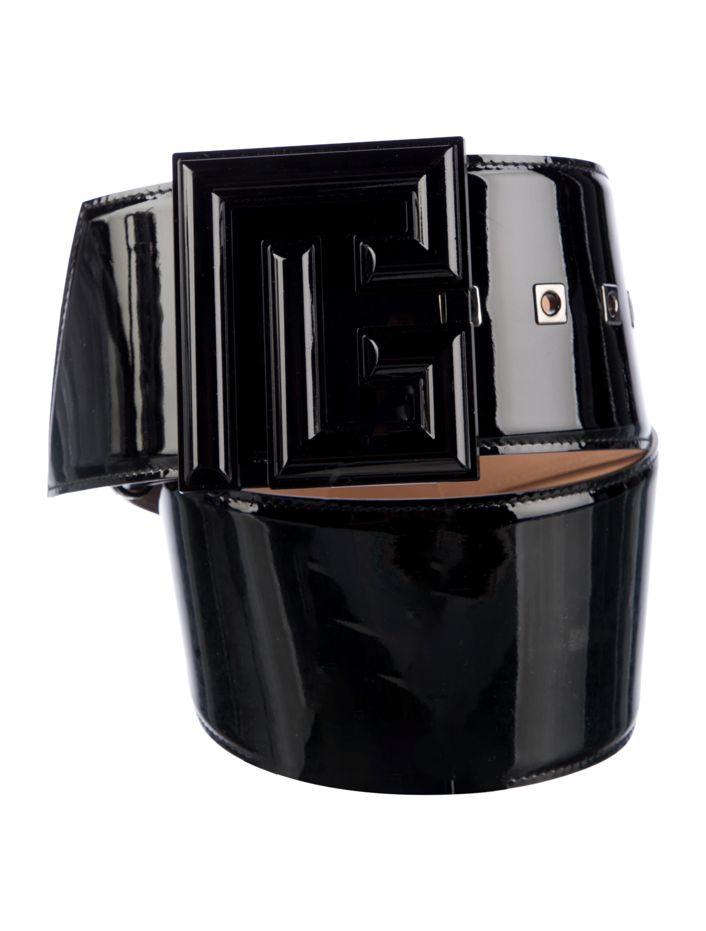 Balmain Wide Patent Leather Waist Belt