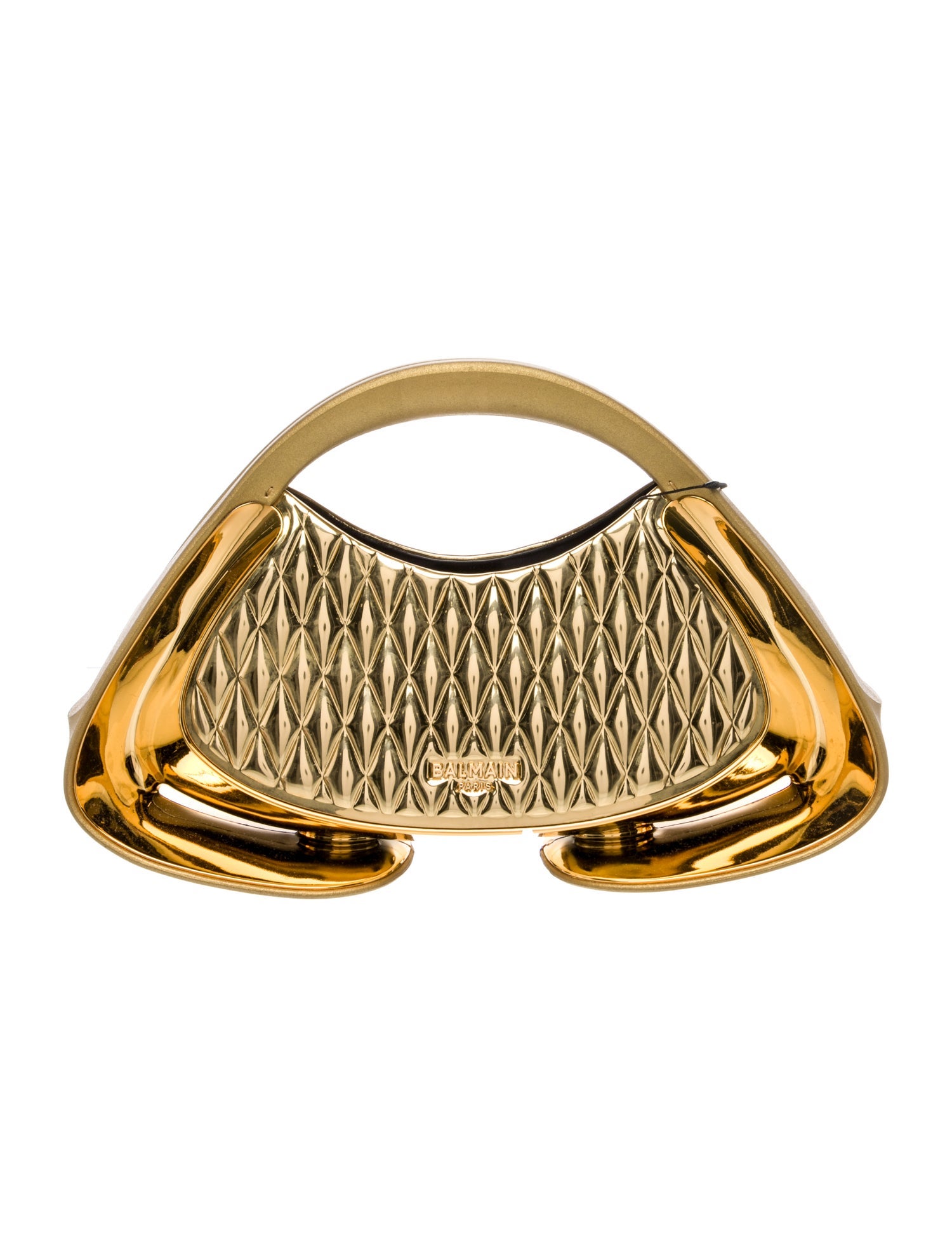 Balmain Leather Top Handle Bag