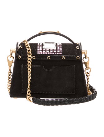 Balmain Suede Top Handle Bag