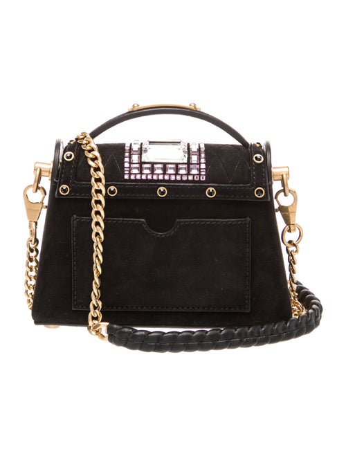 Balmain Suede Top Handle Bag