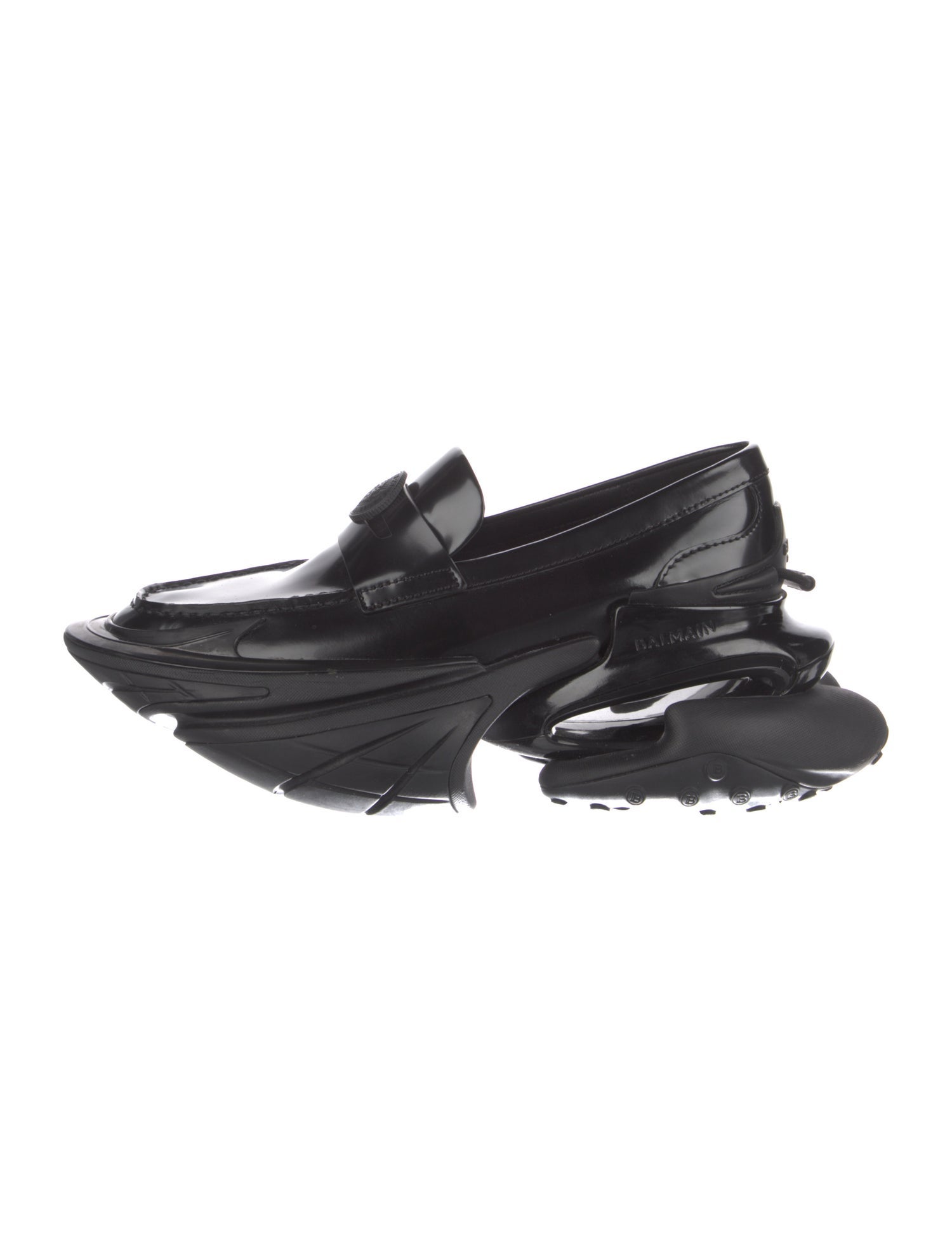 Balmain Leather Athletic Sneakers