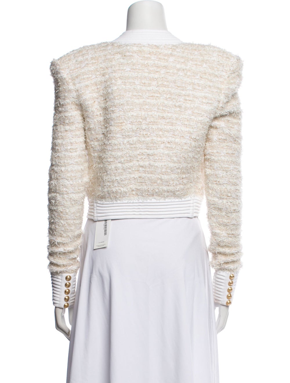 Balmain Tweed Pattern Down Jacket - image 3