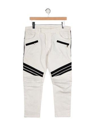 Balmain Moto Biker Moto Jeans