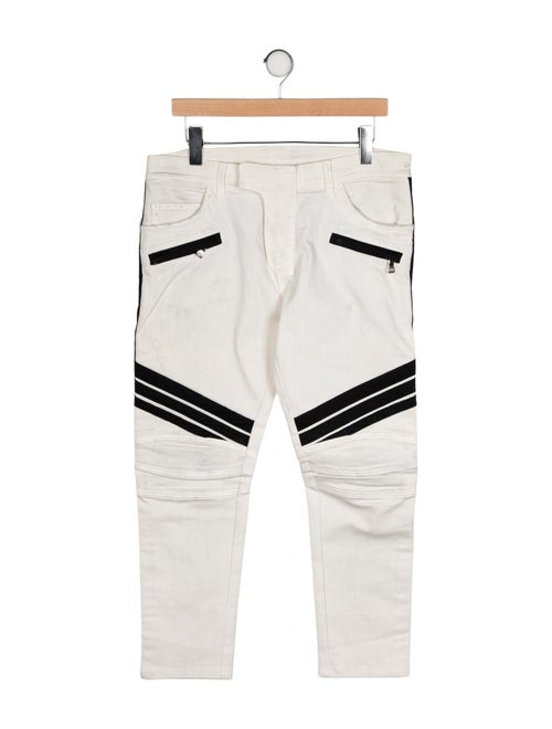 Balmain Moto Biker Moto Jeans
