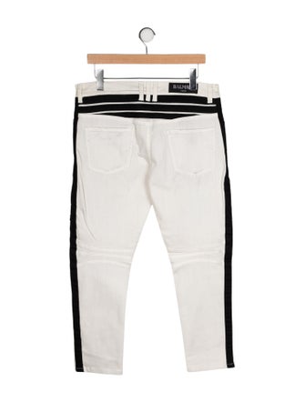 Balmain Moto Biker Moto Jeans