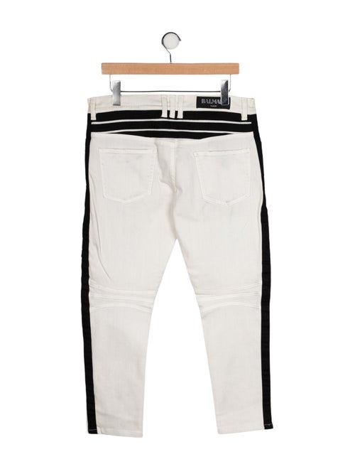 Balmain Moto Biker Moto Jeans