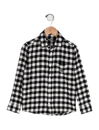 Balmain Plaid Casual Top