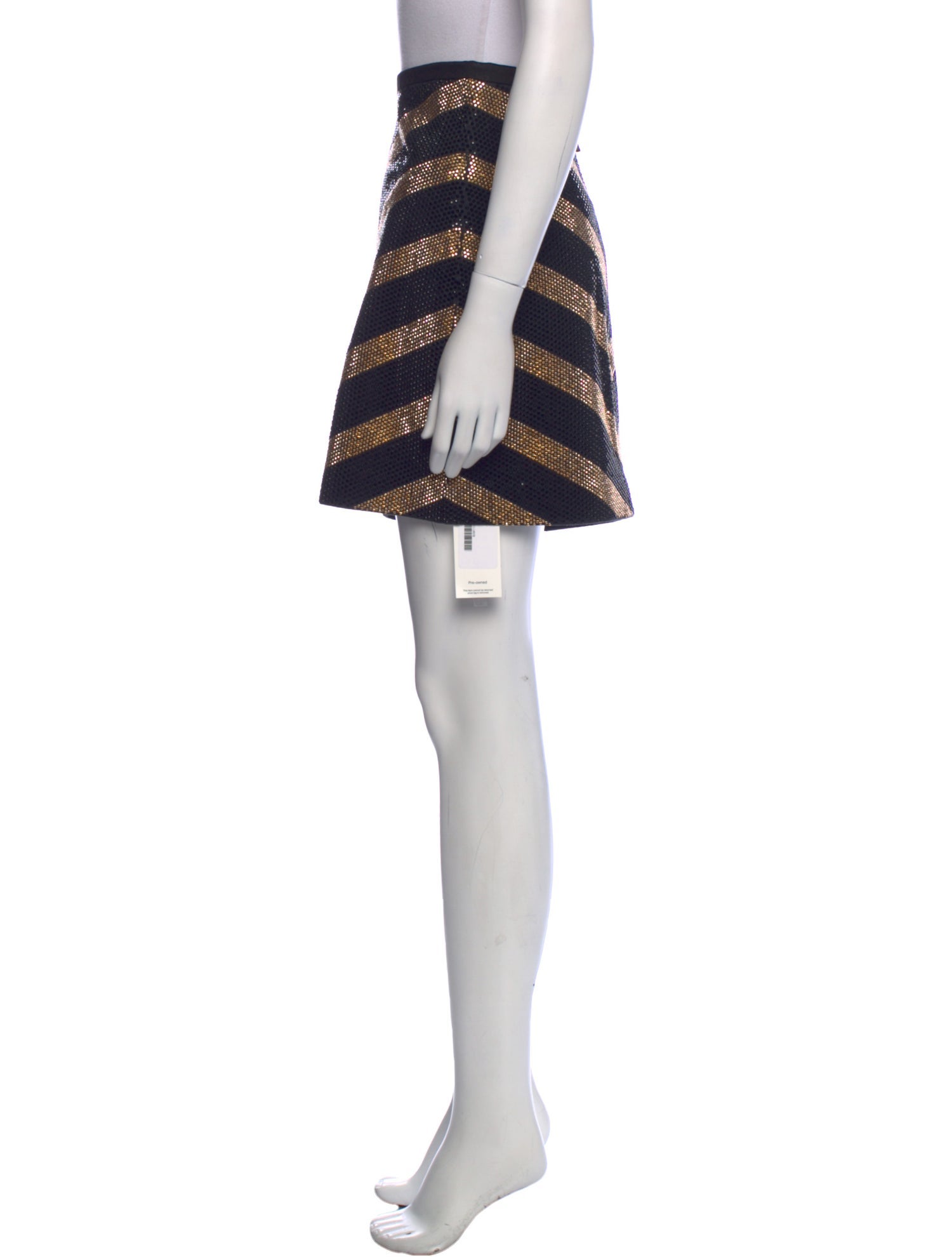 Balmain Striped Mini Skirt