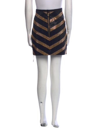 Balmain Striped Mini Skirt