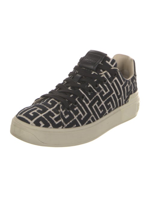 Balmain Canvas Printed Sneakers