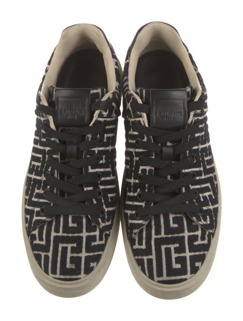 Balmain Canvas Printed Sneakers
