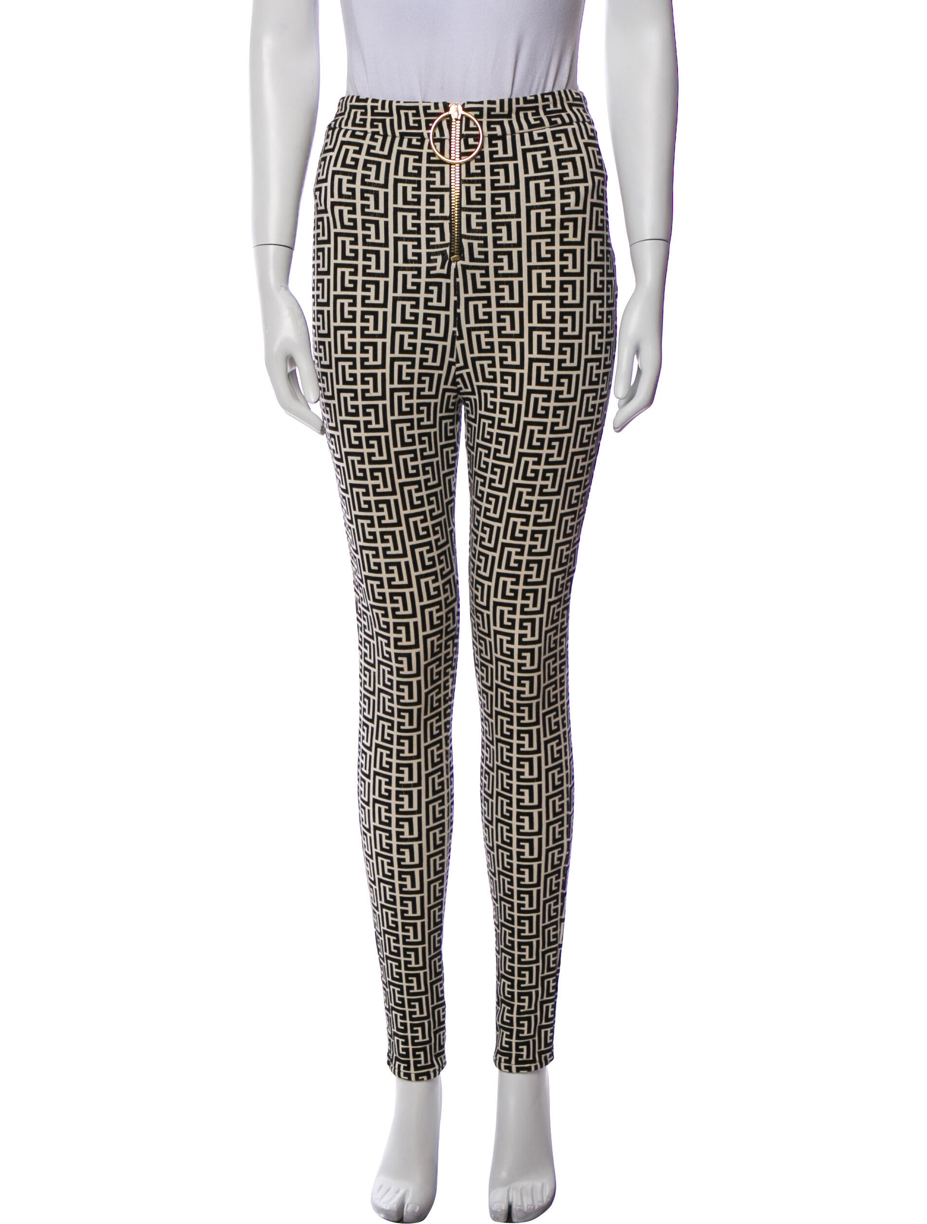 Balmain Printed Skinny Leg Pants