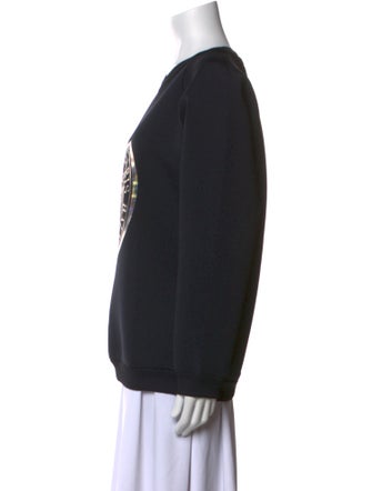 Balmain Graphic Print Crew Neck Sweatshirt