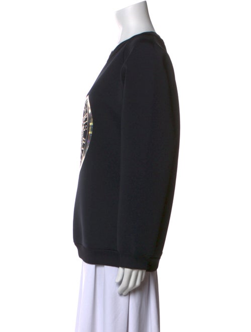 Balmain Graphic Print Crew Neck Sweatshirt