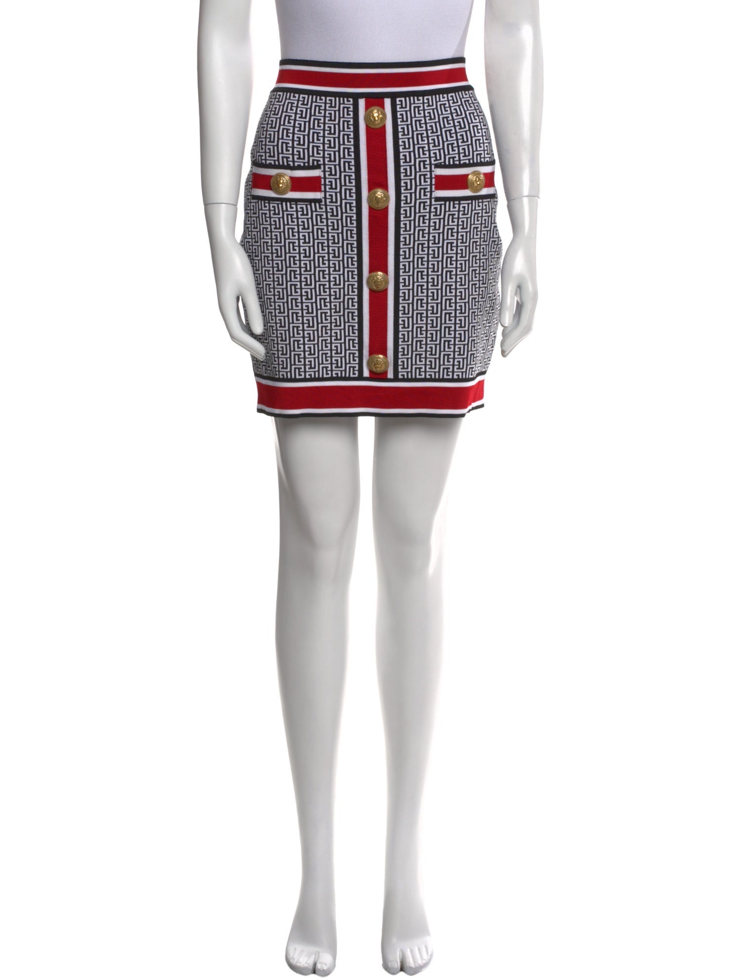 Balmain Printed Mini Skirt