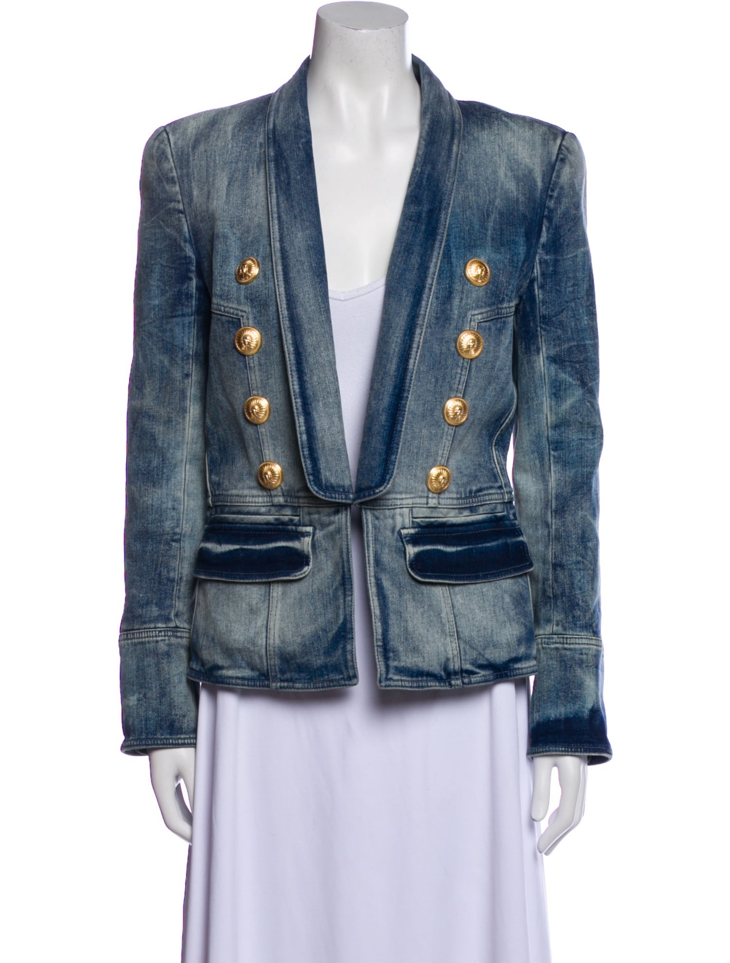 Balmain Printed Denim Jacket
