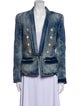 Balmain Printed Denim Jacket