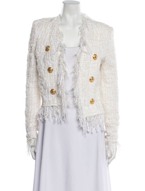 Balmain Tweed Tweed Pattern Evening Jacket