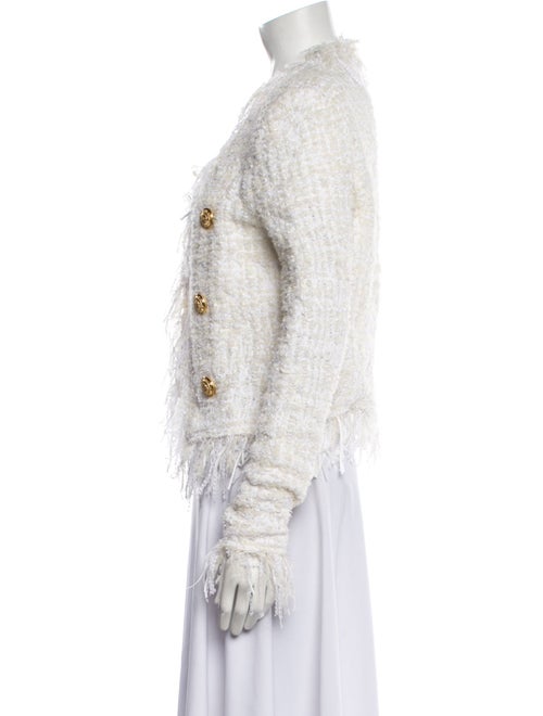 Balmain Tweed Tweed Pattern Evening Jacket