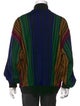 Balmain Striped Mock Neck Polo Sweater