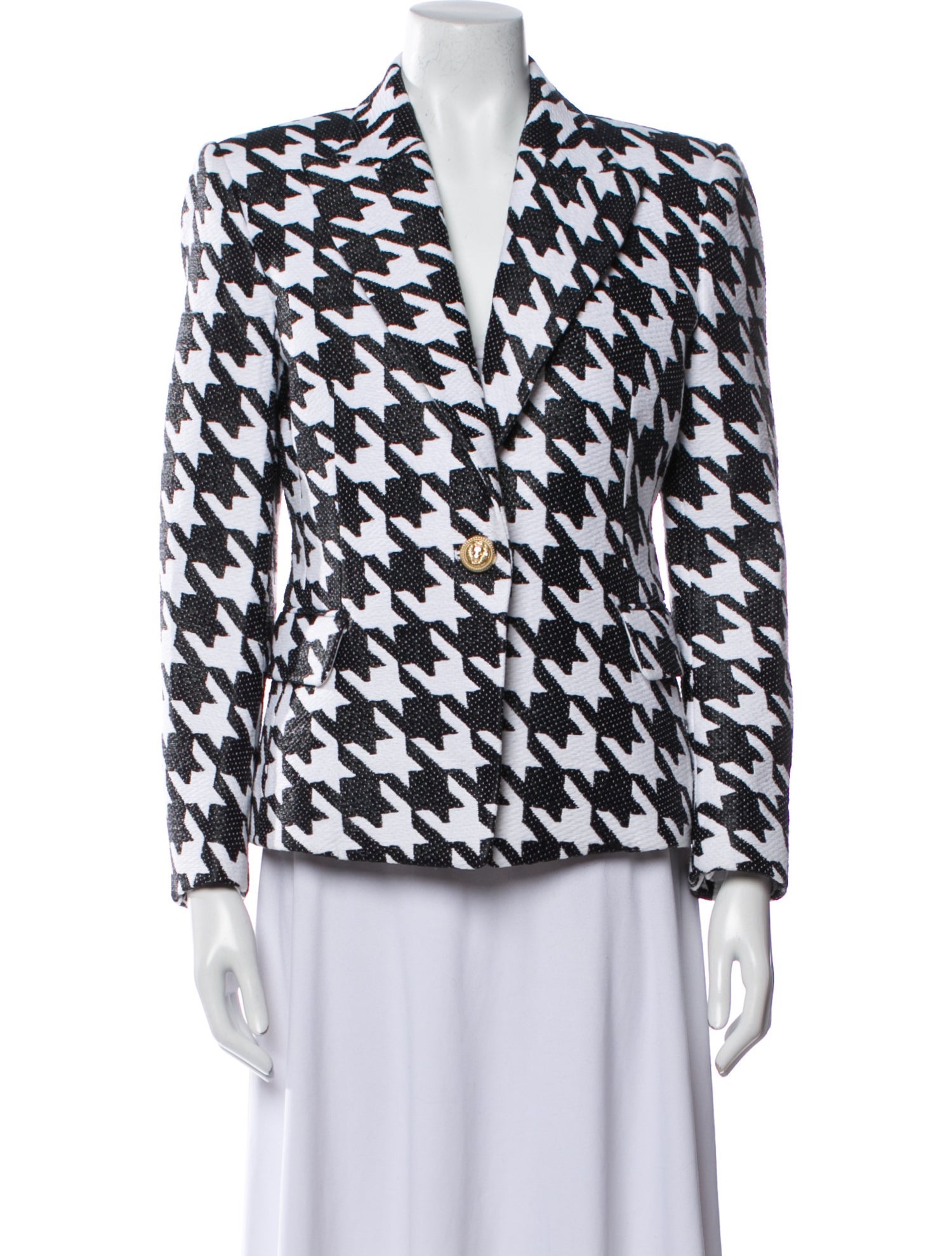 Balmain Houndstooth Print Blazer