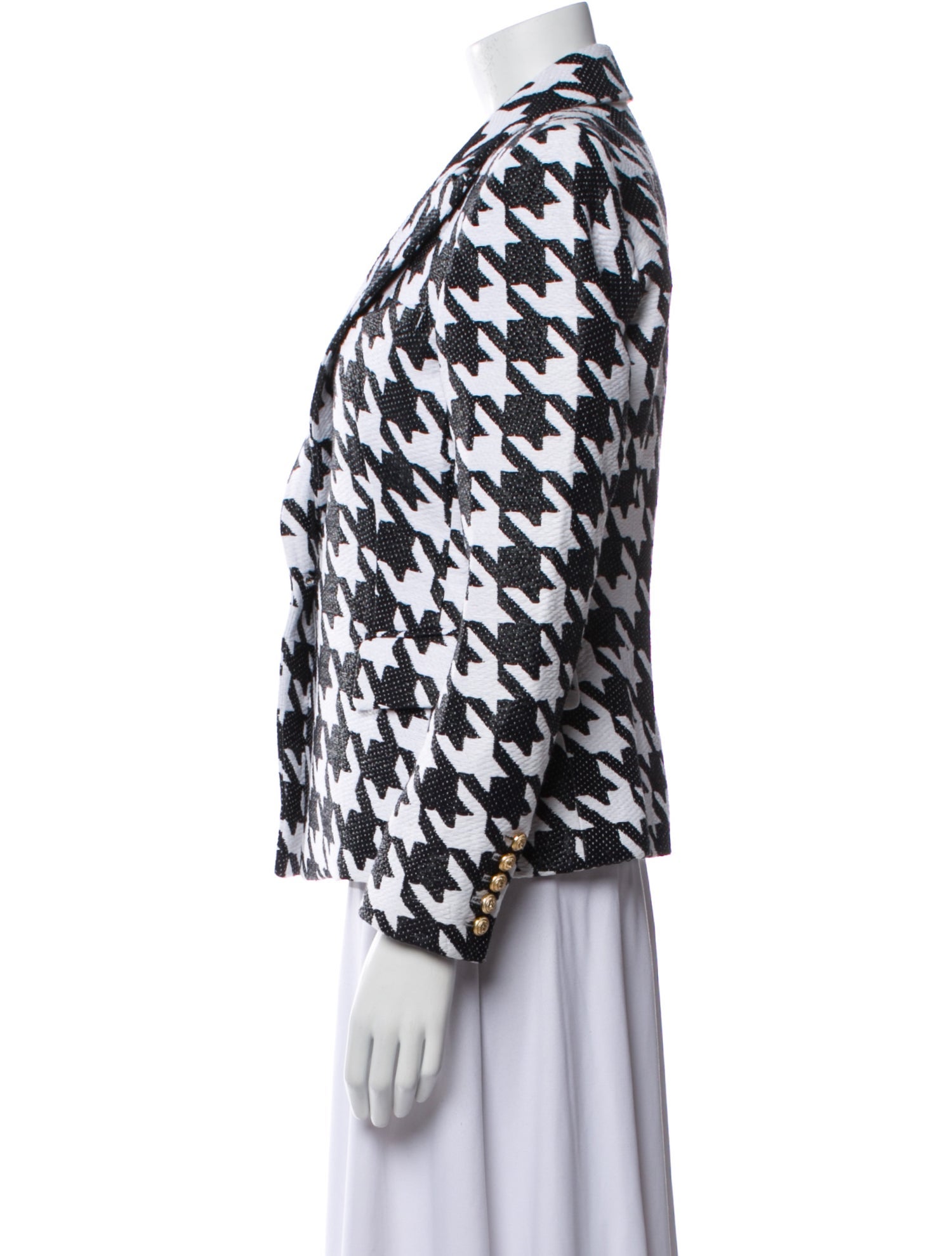 Balmain Houndstooth Print Blazer