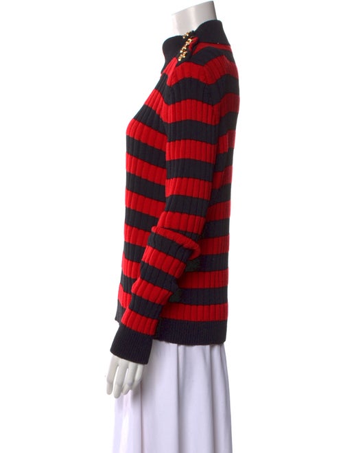 Balmain Virgin Wool Striped Sweater