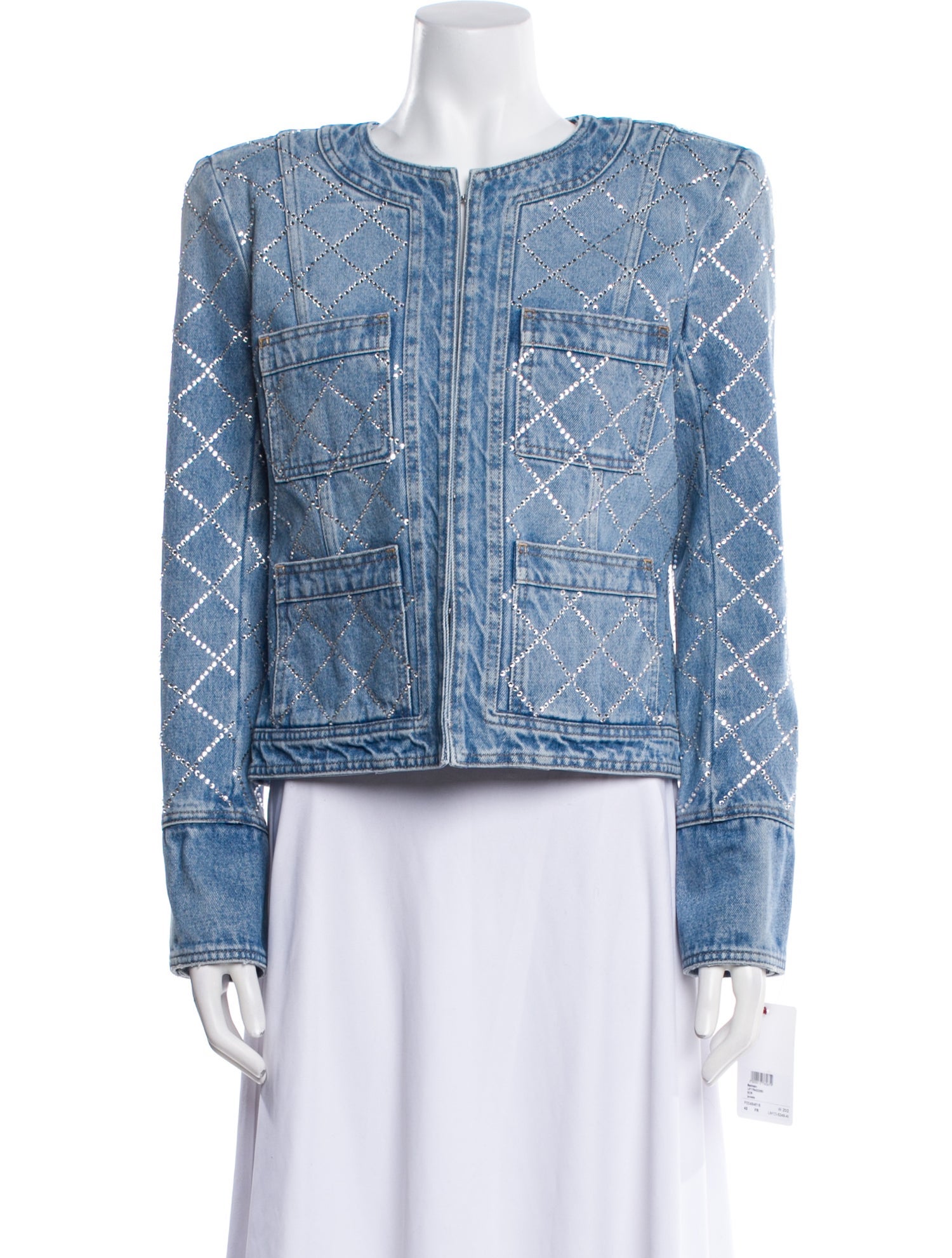 Balmain Printed Denim Jacket w/ Tags