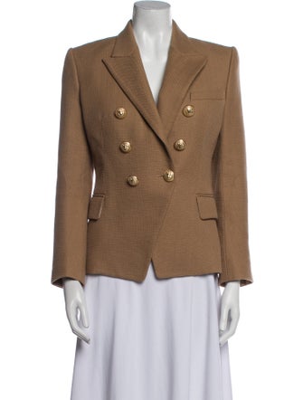 Balmain Plaid Print Blazer