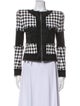 Balmain Plaid Print Evening Jacket