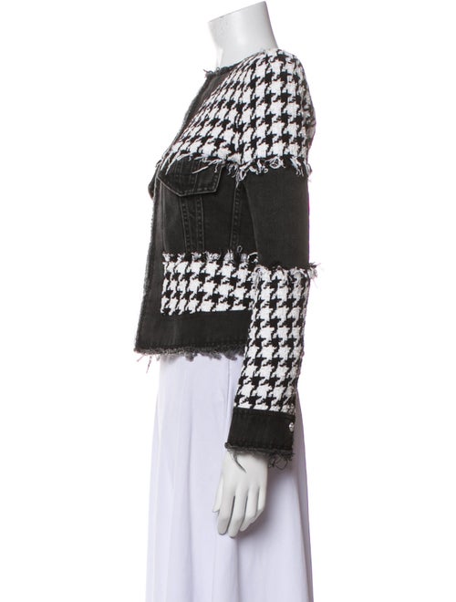 Balmain Plaid Print Evening Jacket