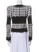 Balmain Plaid Print Evening Jacket