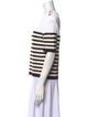 Balmain Striped Crew Neck Top