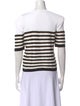 Balmain Striped Crew Neck Top