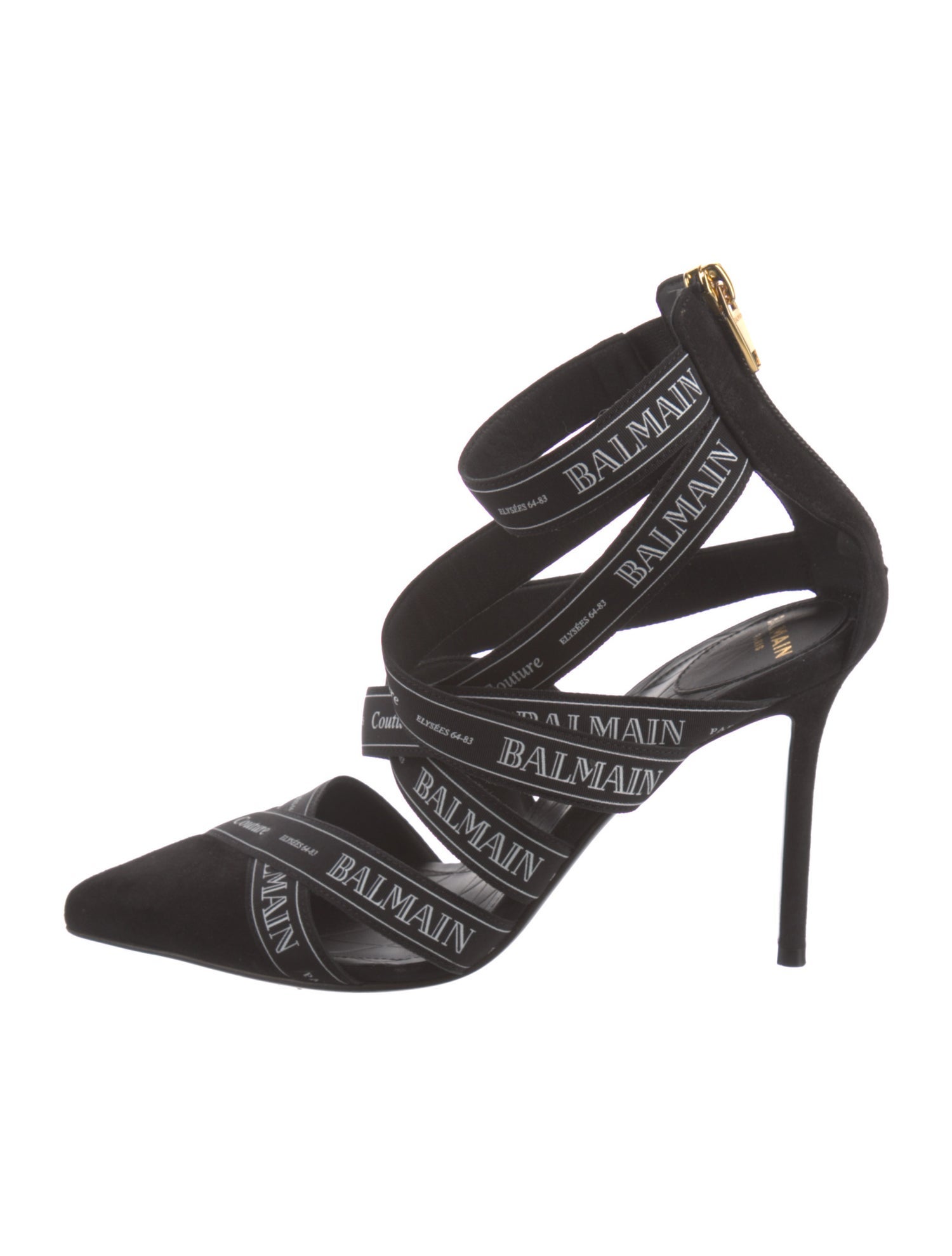 Balmain Suede Slingback Sandals w/ Tags