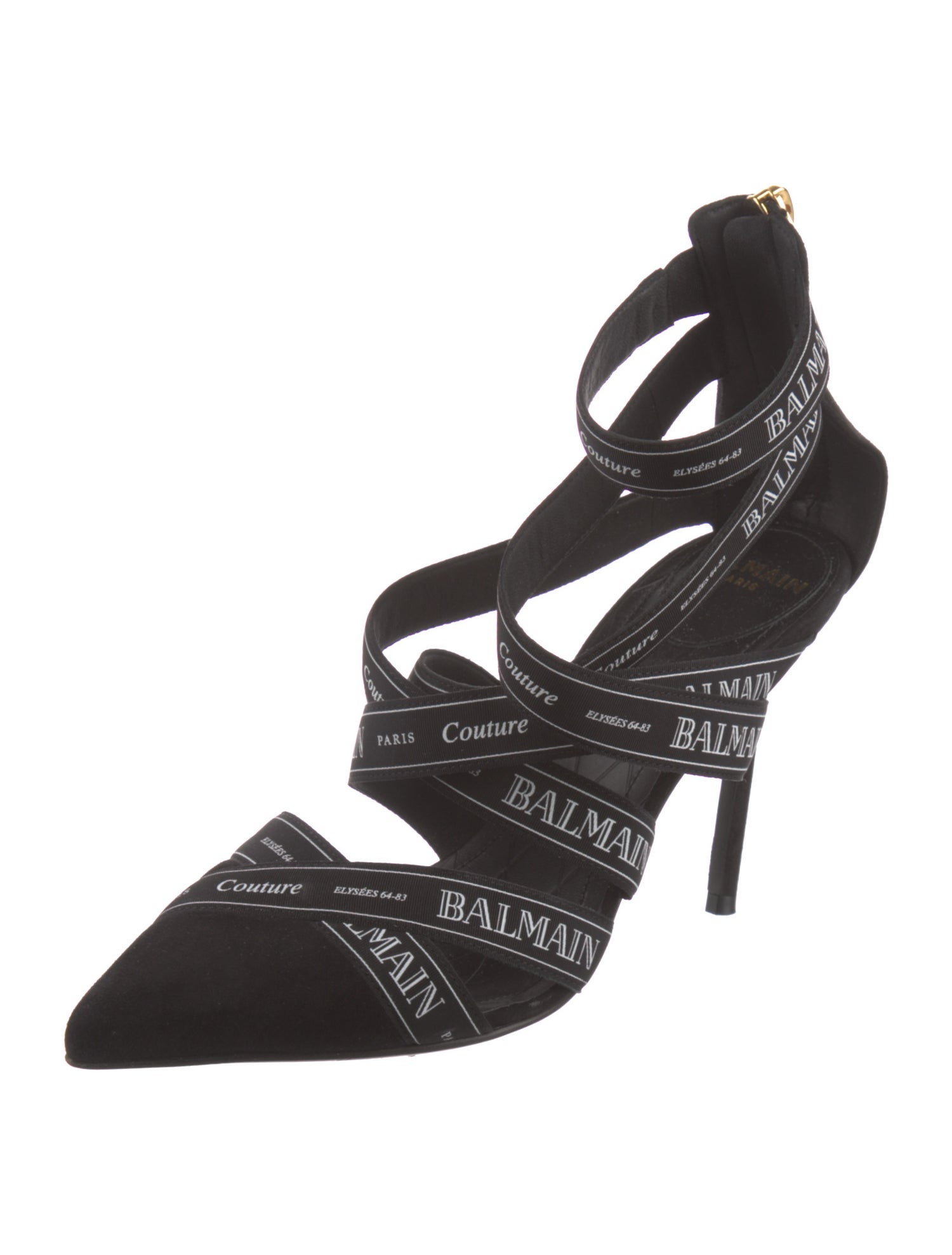 Balmain Suede Slingback Sandals w/ Tags