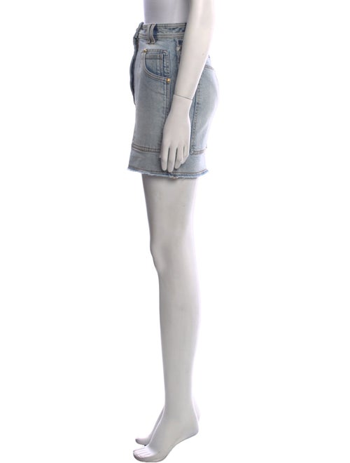 Balmain Raw-Edge Trim Mini Skirt