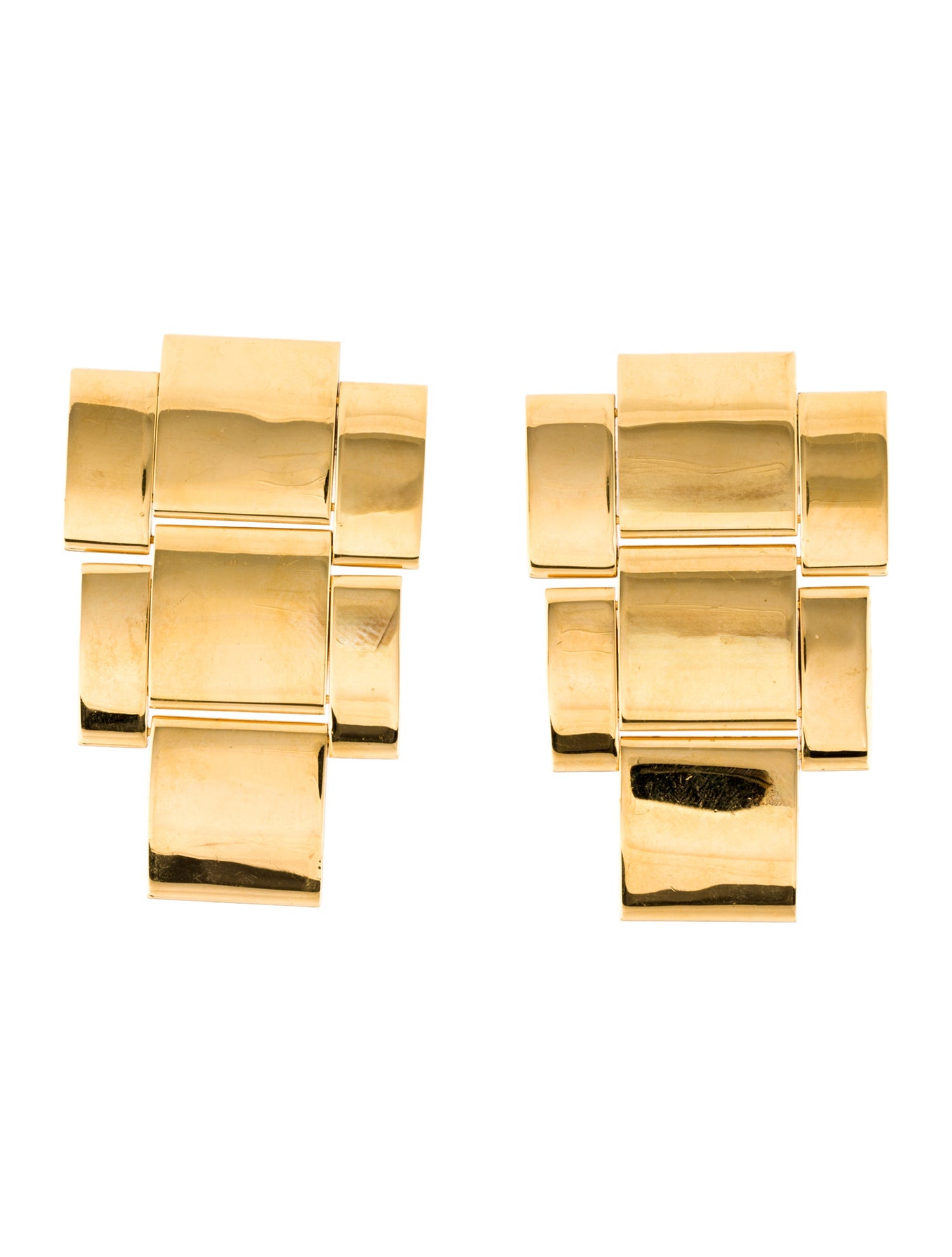 Balmain Geometric Drop Earrings