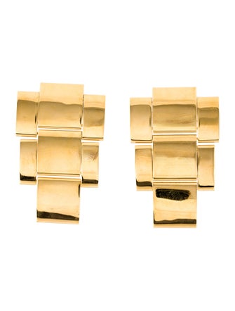 Balmain Geometric Drop Earrings
