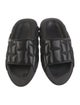 Balmain Quilted Pattern Leather Slides
