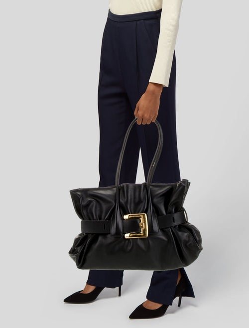 Balmain Leather Evening Bag Large