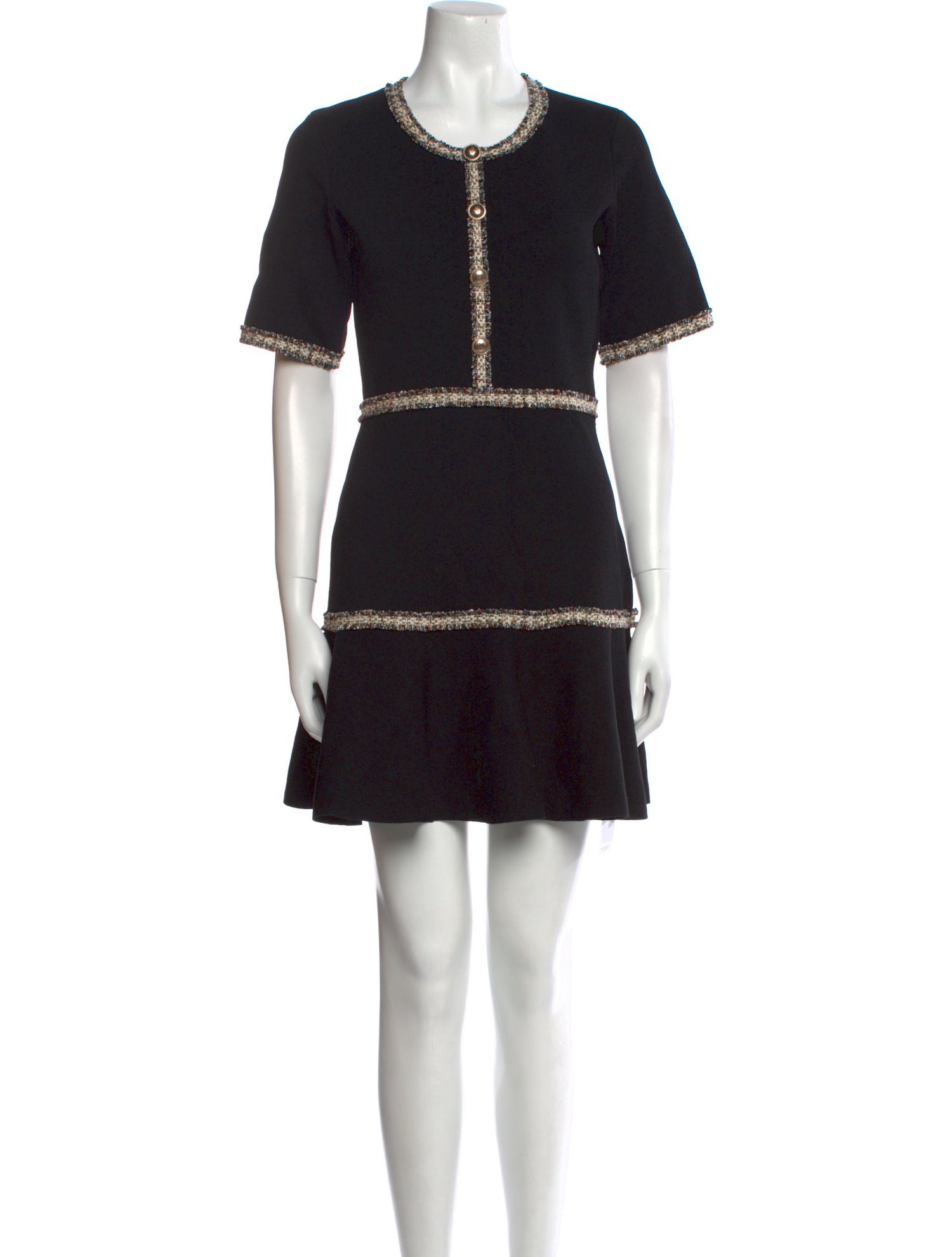 Maje Crew Neck Mini Dress