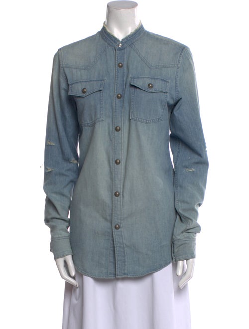 Balmain Long Sleeve Button-Up Top