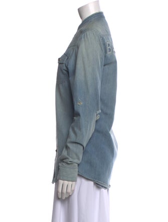 Balmain Long Sleeve Button-Up Top